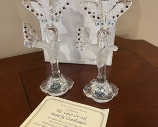 Lenox crystal candlesticks