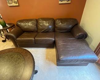 Leather sofa - as is