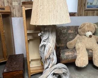 Driftwood floor lamp