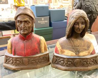 Bronze clad bookends