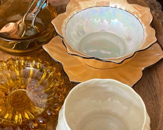 Luster Ware Bowl and Plate, Belleek
