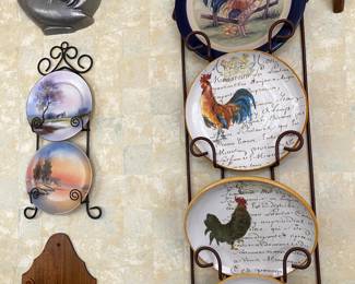 Rooster Plates and Plate Holders