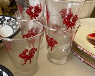 Rooster Juice Glasses