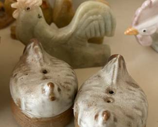 Stoneware Chicken Salt and Pepper Shakers