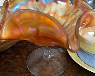 Carnival Glass Compote