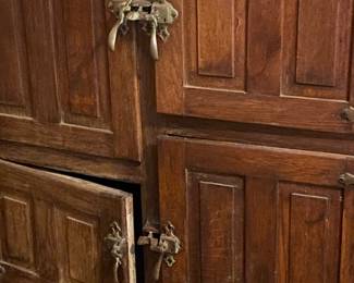 Oak Ice Cabinet/Refrigerator