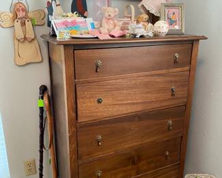 Handmade blended Mahogany and Oak Antique Tall Chest/Dresser