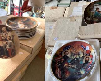 Over 100 plus Decorative Collectible Plates made by Knowles, sold by Bradford Exchange, Norman Rockwell, Jim Griffin, Holiday/Christmas, Military related scenes, 80% have Authentication Certificates