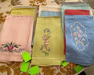 Embroidered Linens and Towels