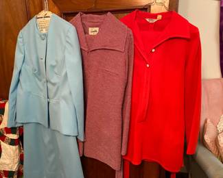 Vintage clothing from 1960s including Hamilton of Dallas and Fritzi of California