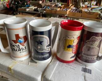 Large Collection of Vintage Thermal Mugs