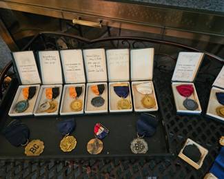 Vintage track medals