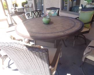 Bring your muscles to move any furniture, this table WILL NOT blow away in our Valley's winds