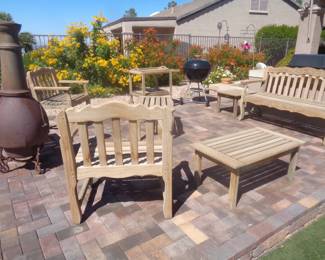 Fire on the golf course, Kingsley Bate Teak furniture!