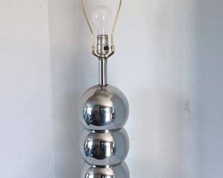 Vintage 1970's George Kovacs  Stacked 6" Diameter Chrome Ball Lamp  Mid Century Modern, VG Condition