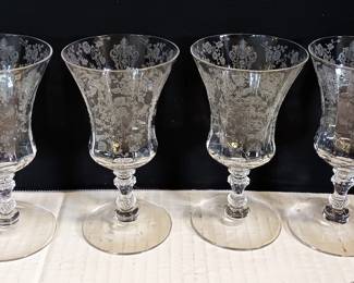 Cambridge 'Rose Point' Set Of 4 Parfait Stem Glasses