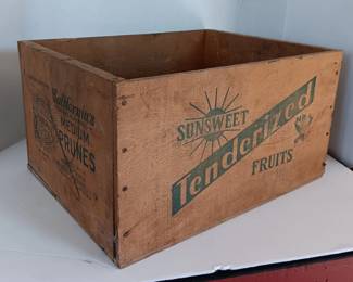 Antique Fruit Crate, Sunsweet Fruit Prunes