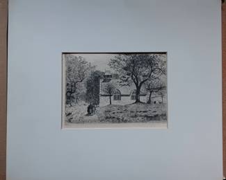 E. Nicolle (1830-1894), "Saint-Valery-en-Caux," Etching, Signed In Plate, Printed By Chalcographie Du Louvre