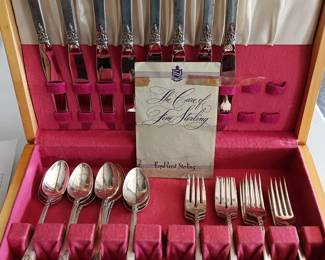 Sterling Silver Flatware Set, Royal Crest 40 Pieces