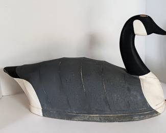 Contemporary canvas covered Canada Decoy Duck, marked 'DBH'  circa 1990s, 22"
No tears, slightly scuffed