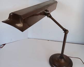 Vintage Emeralite Desk Lamp, Double Jointed