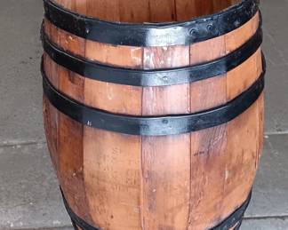Antique Wooden Wine Barrel, Clean Condition, 24 Inch