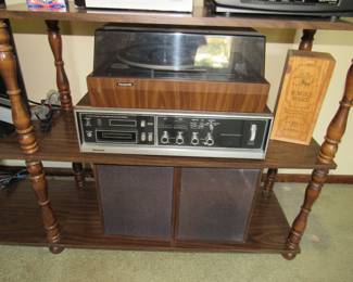 Panasonic turntable and receiver with 8 track player