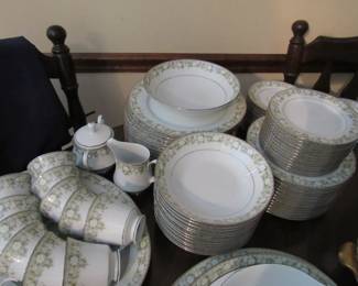 Noritake china - made in Japan -  Princeton pattern.  12 place setting (missing one cup) 90 pieces total