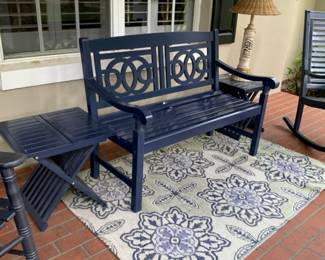 4ft bench 
2 rocking chairs