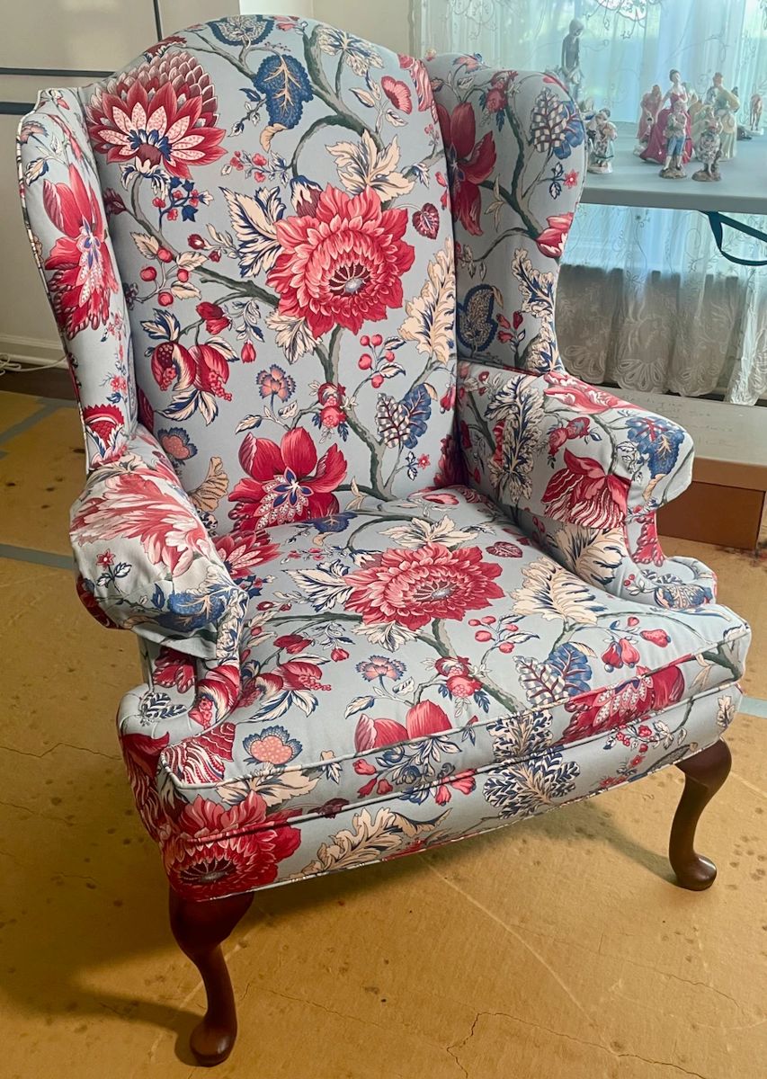Pretty wing back chair.
