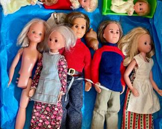 Vintage Mattel 9 piece Sunshine Family.