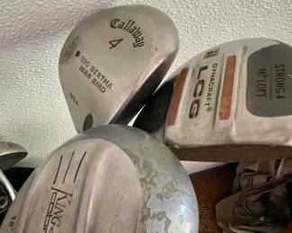 Group of men's golf clubs.