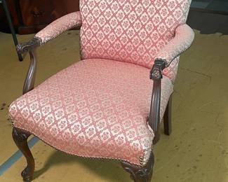 Carved arm chair.