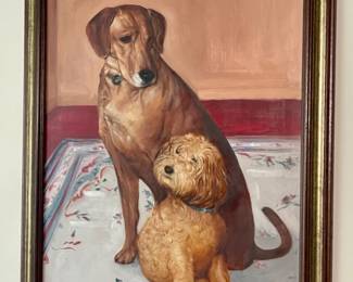Sweet painting of dogs.