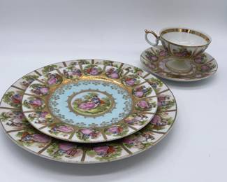 48 piece Vienna style dinnerware.
