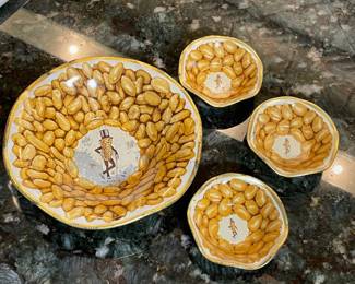 Vintage Mr. Peanuts serving bowls.