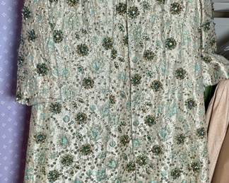Vintage beaded dress and matching coat.