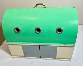 Dolphon Yacht Club folding ship playhouse with 4 German Kunstlerschutz Wagner bears.