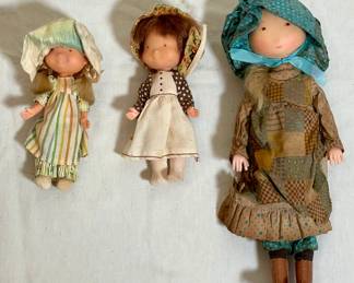 Vintage Holly Hobbie dolls.