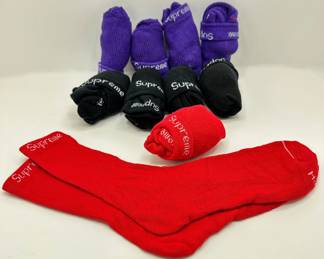 10 Pairs Supreme Hanes Socks, Appear Unworn
Lot #: 62