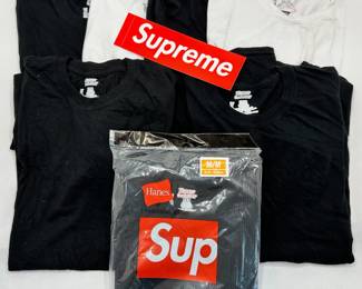 Supreme Thermal Crew, Size Small & 6 Supreme Hanes T-Shirts, Size Small, Some New, Some Lightly Used
Lot #: 36