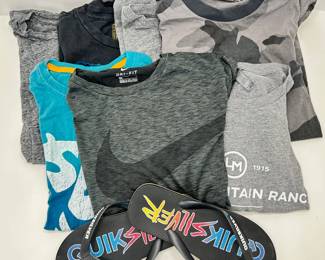 7 T-Shirts By Adidas, NIke & More, Size Large Youth & Men's Small & New Qucksilver Flip-Flops, Size 6/7
Lot #: 55
