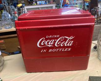 Old Coca Cola chest, no rust with tray