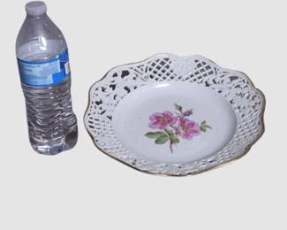 11. Meissen Porcelain Lace Edge Floral Plate
