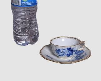 32. Blue and White Meissen Porcelain Teacup With Saucer