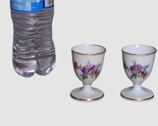 56. Two 2 Meissen Porcelain Egg Cups