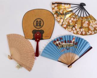 Lot 5785 Lot of 4 Asian Hand Fans