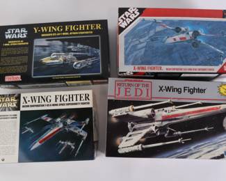 Lot 5824 Rebel Starfighter Model Kit 4Pack MPC FineMolds