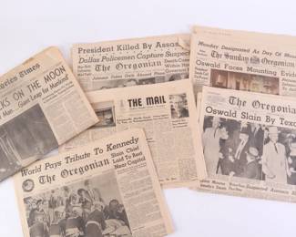 Lot 5831 Vintage Newspapers  Historic Events