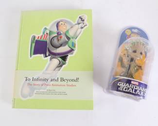 Lot 5839 Baby Groot Toy and Pixar Book